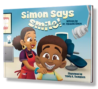 Simon Says Smile Orthodontics Dr. Simon children book cover Chamblee GA