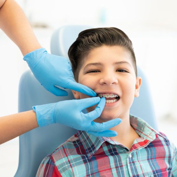 Kid having dental check-up
